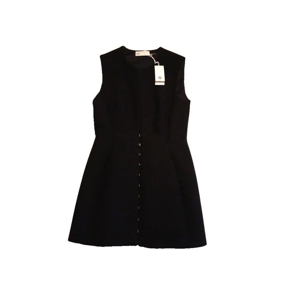 Tory Burch Hook & Eye Tunic Dress or Vest Black NWT Size 8 Sleeveless